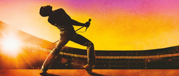 Silhouette of Freddie Mercury onstage at Wembley
